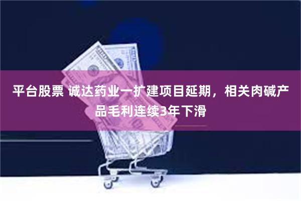 平台股票 诚达药业一扩建项目延期，相关肉碱产品毛利连续3年下滑