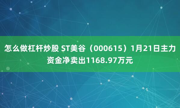 怎么做杠杆炒股 ST美谷（000615）1月21日主力资金净卖出1168.97万元